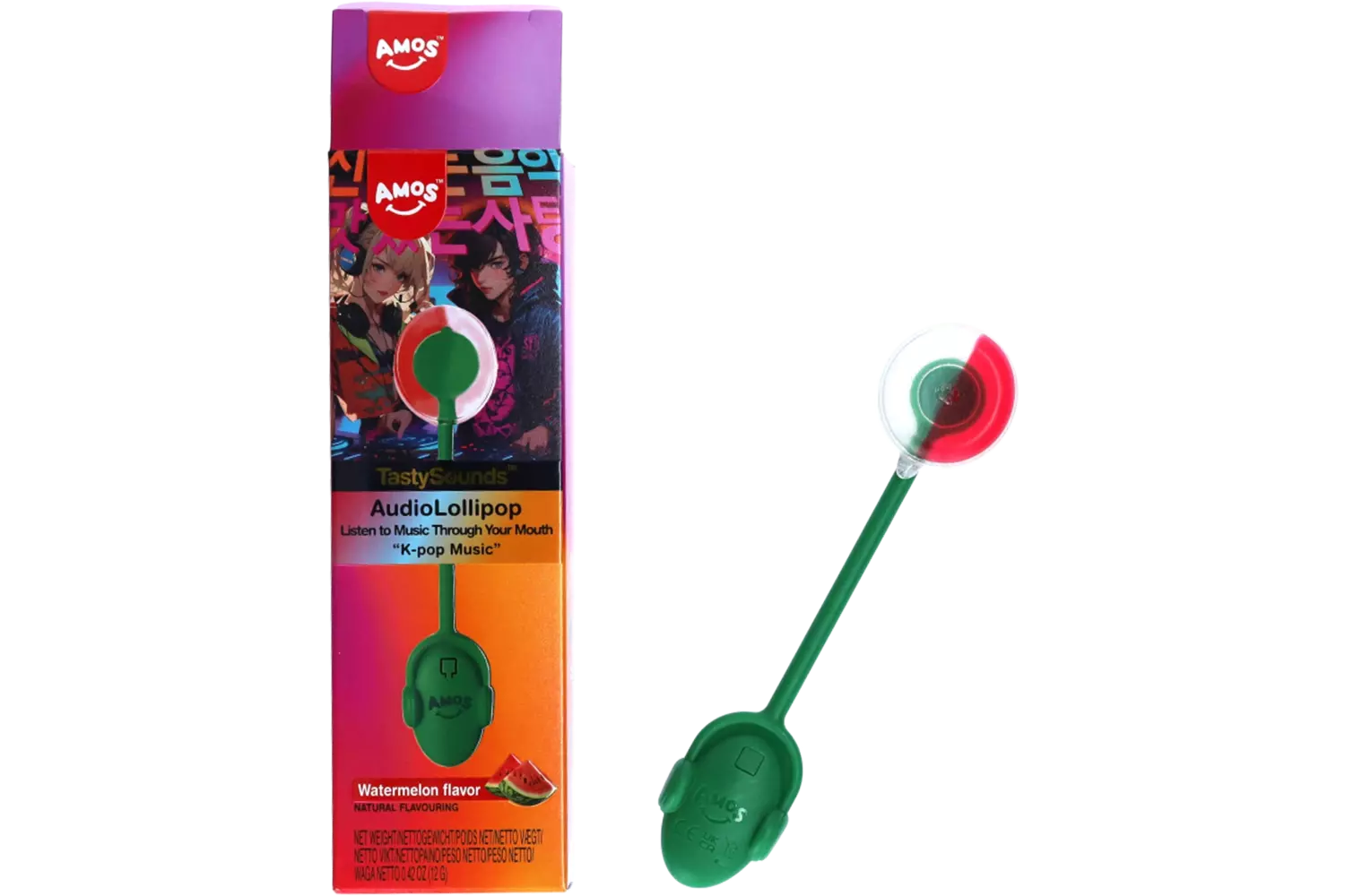 Tasty Sounds - Music Lollipop Watermelon K-pop 12x12g