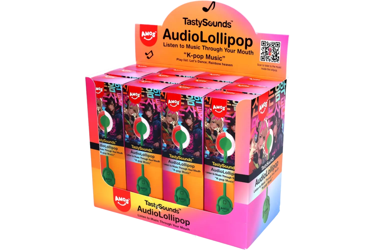 Tasty Sounds - Music Lollipop Watermelon K-pop 12x12g