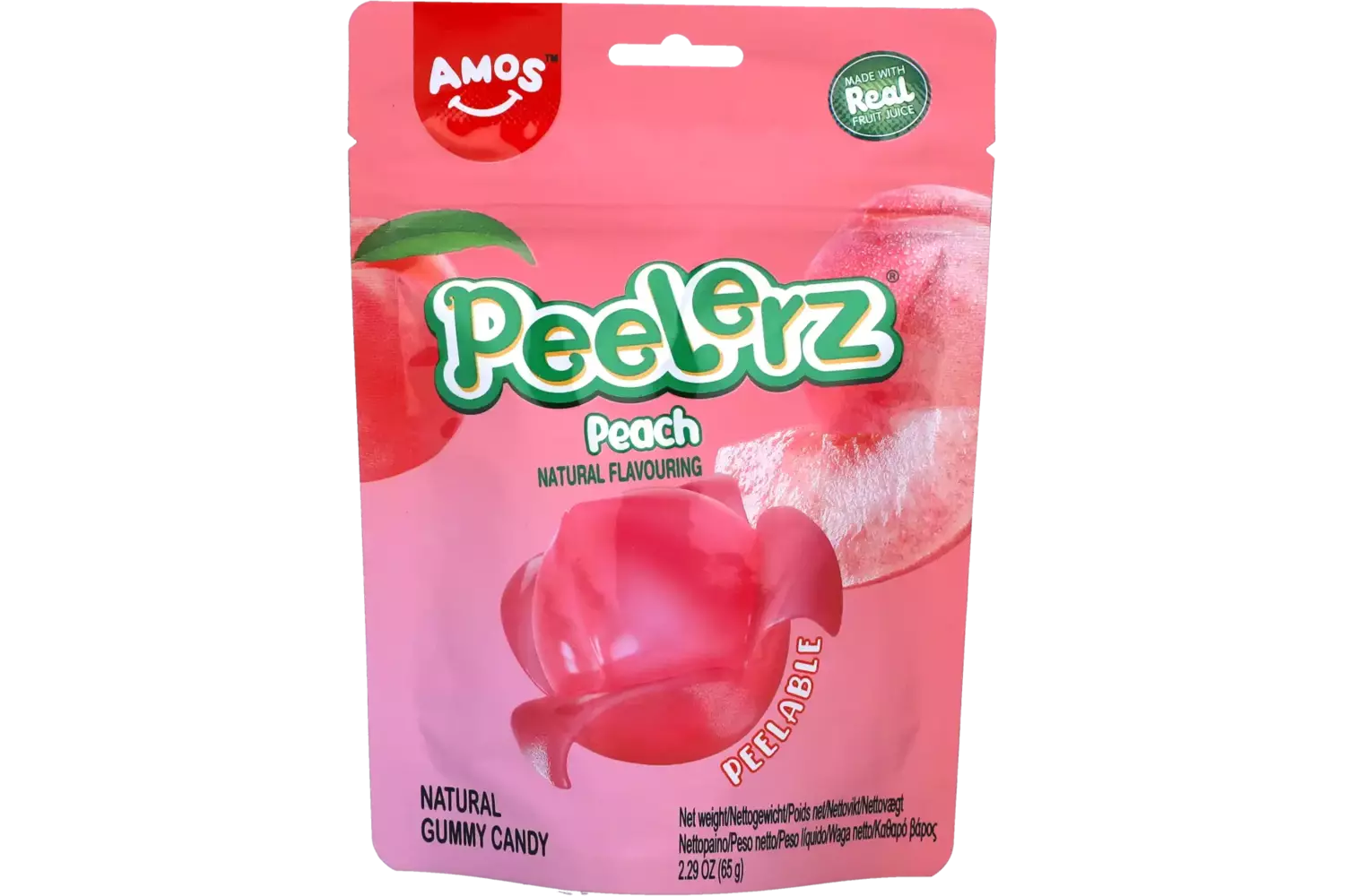 Amos - Peelerz Gummy Peach 65g