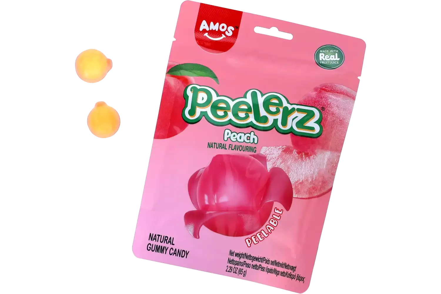 Amos - Peelerz Gummy Peach 65g