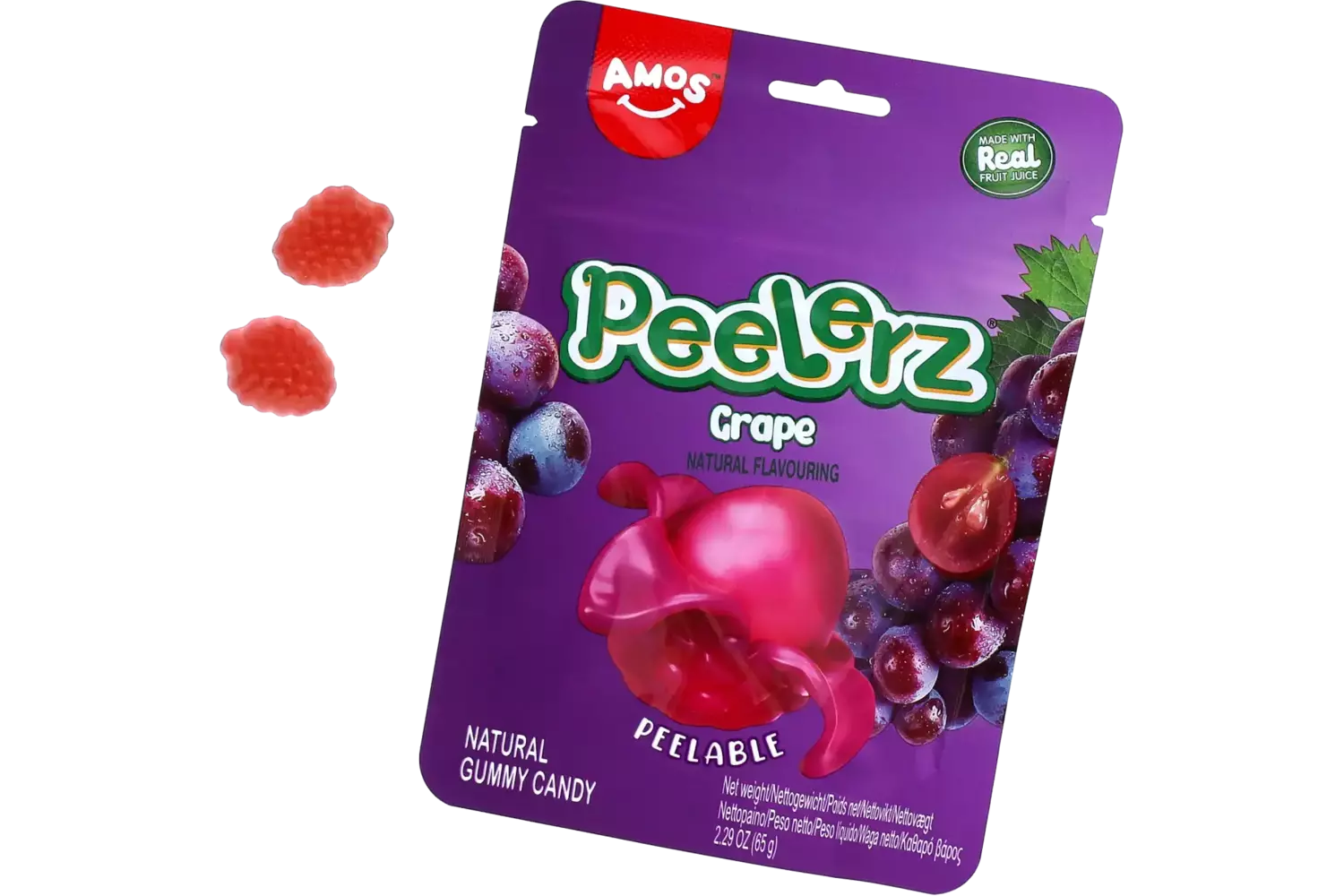 Amos - Peelerz Gummy Grape 65g