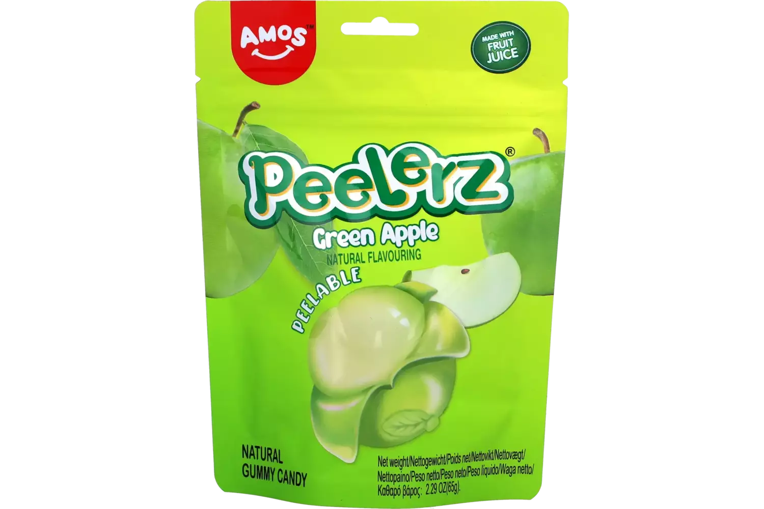 Amos - Peelerz Gummy Green Apple 65g