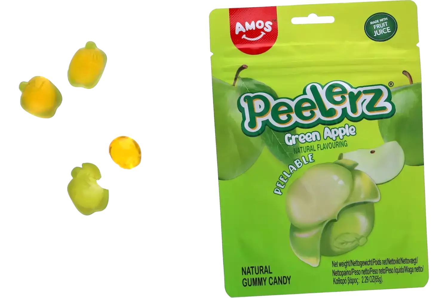 Amos - Peelerz Gummy Green Apple 65g