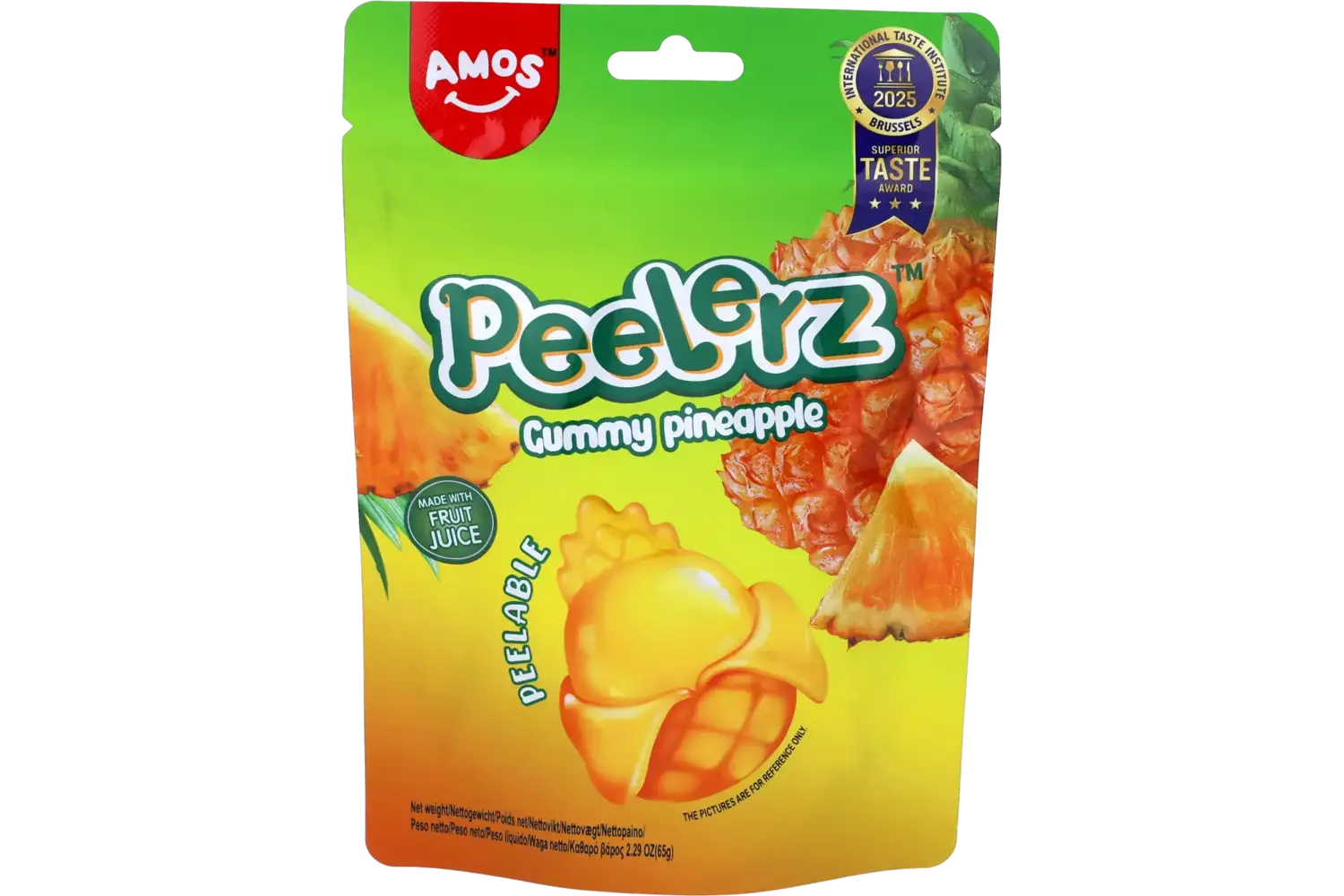 Amos - Peelerz Gummy Pineapple 65g