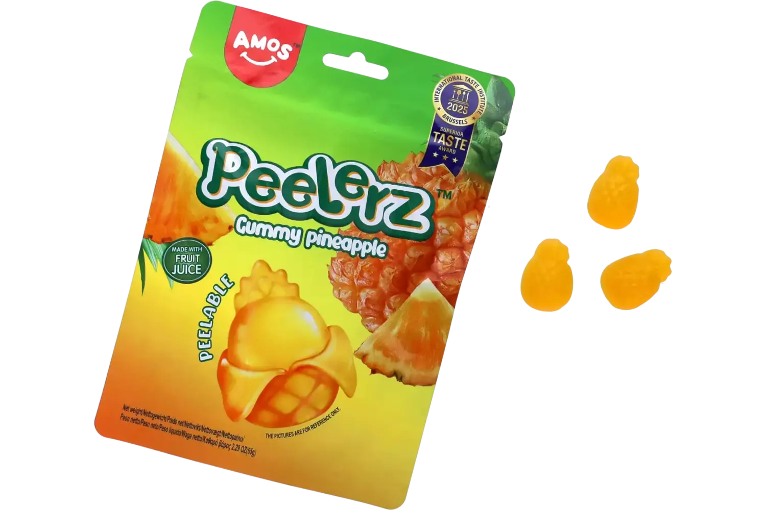 Amos - Peelerz Gummy Pineapple 65g
