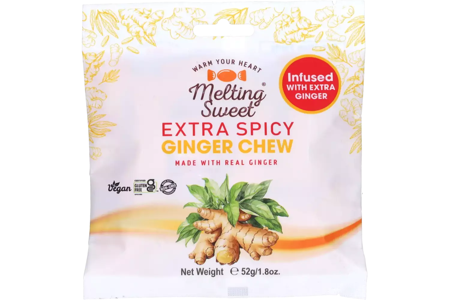 Melting Sweet - Ginger Chew Extra Spicy - 52g