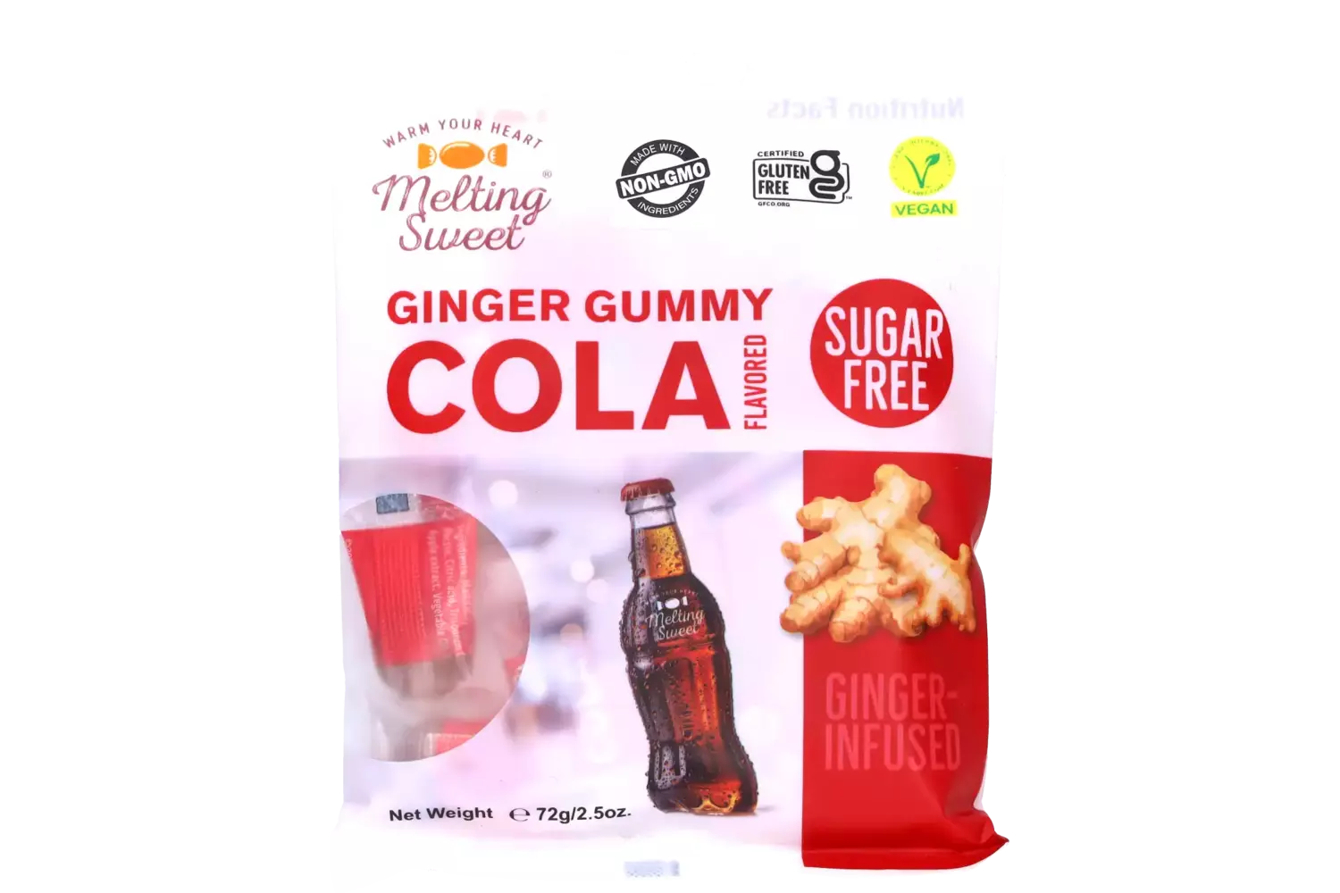 Melting Sweet - Ginger Gummy Cola (Sugar Free) - 72g