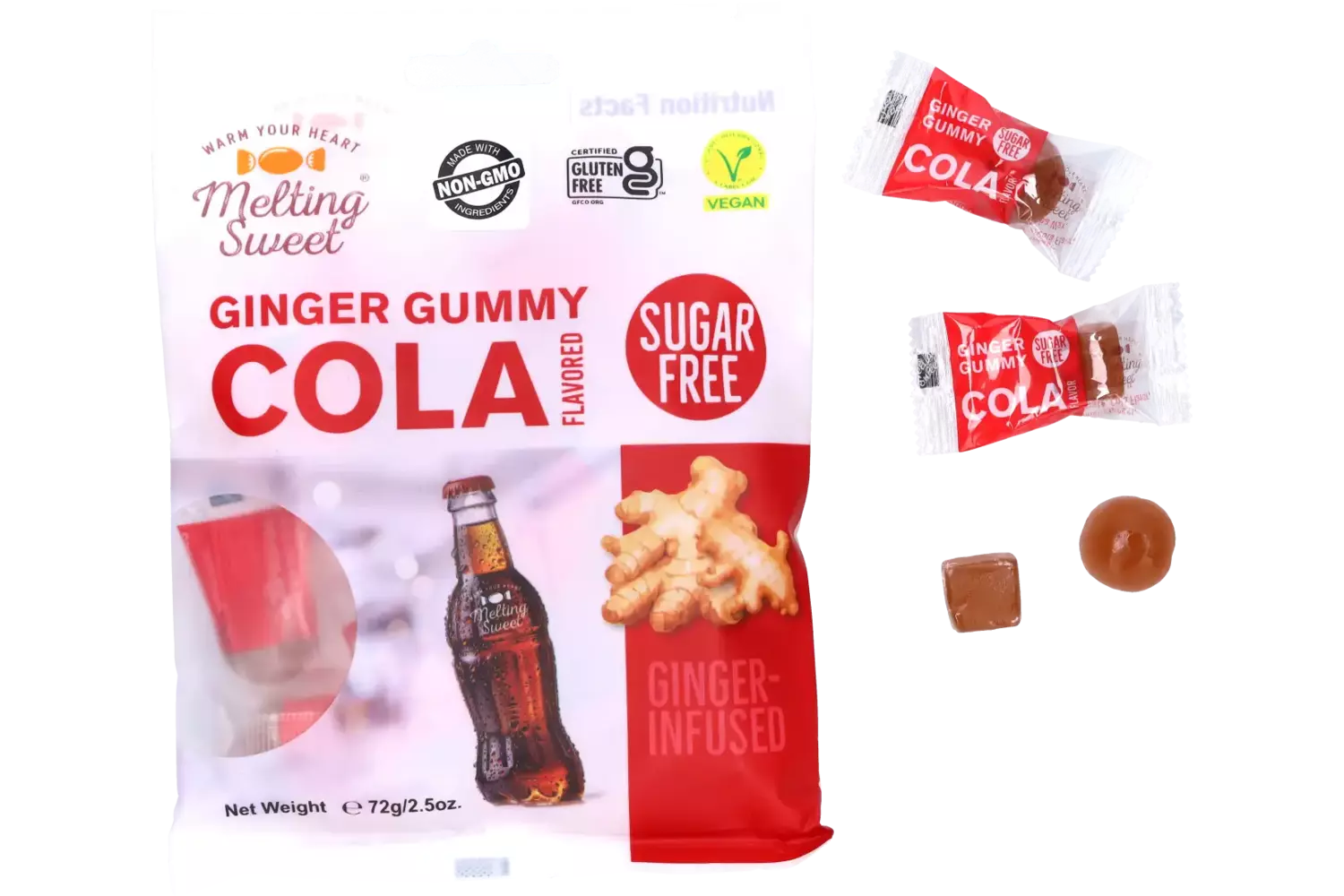 Melting Sweet - Ginger Gummy Cola (Sugar Free) - 72g