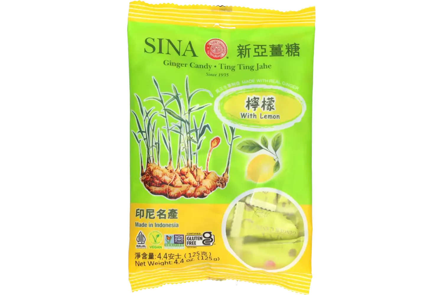 SINA - Ginger Chew Lemon - 125g