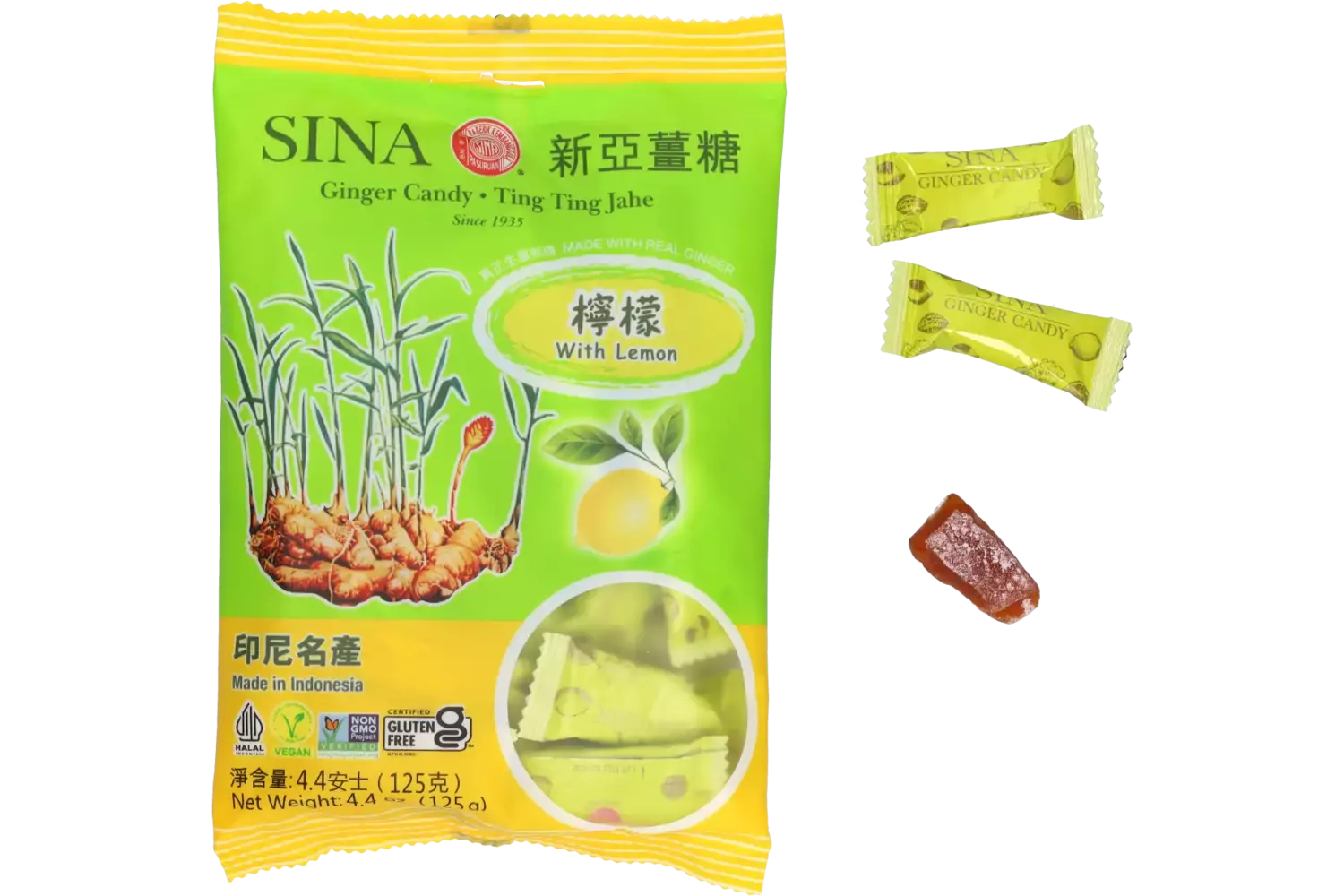 SINA - Ginger Chew Lemon - 125g