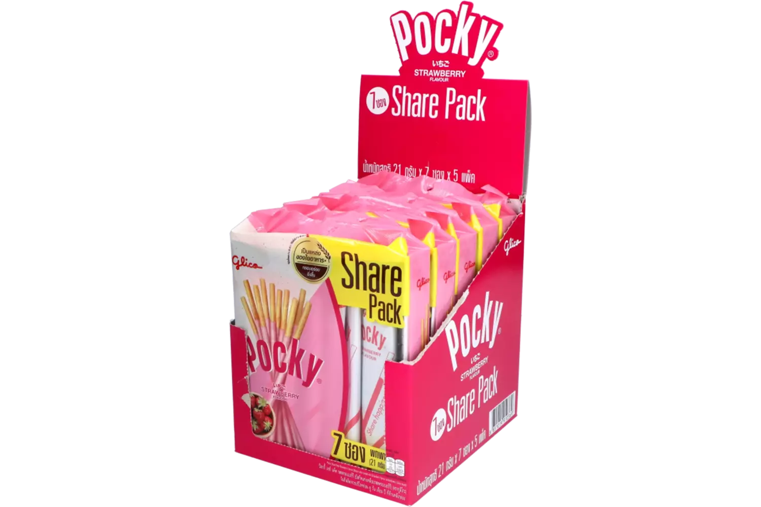 Pocky - Strawberry 7x19g