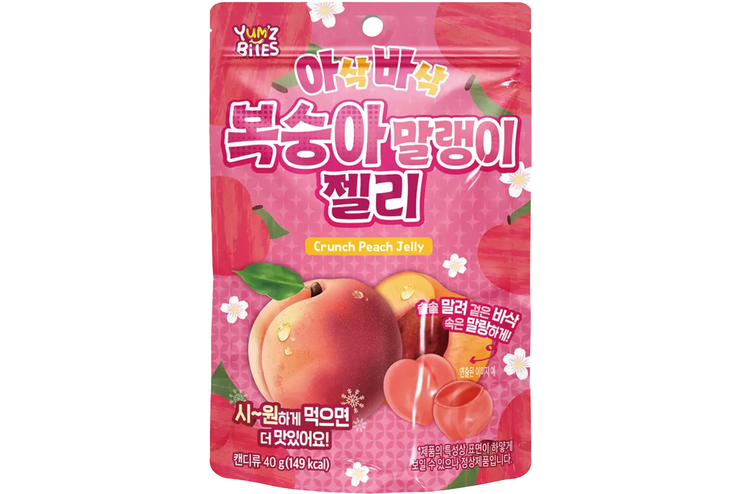 Yum'z Bites - Crunch Peach Jelly 10x40g