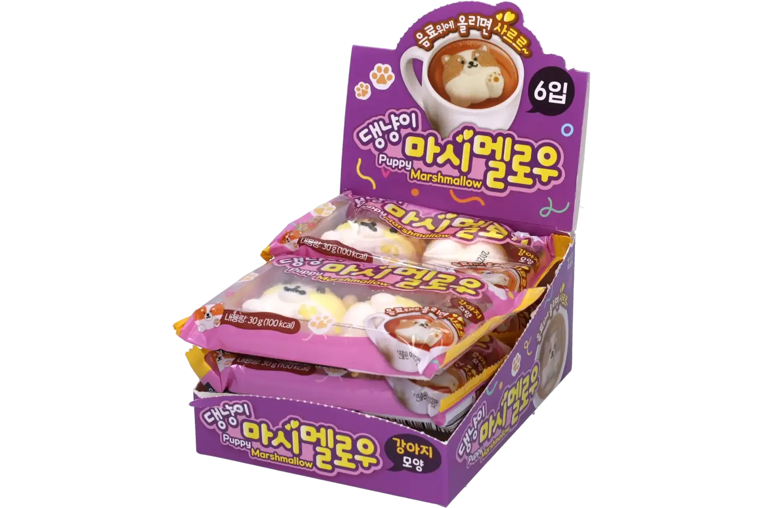 Yum'z Bites - Puppy Marshmallow 6x30g