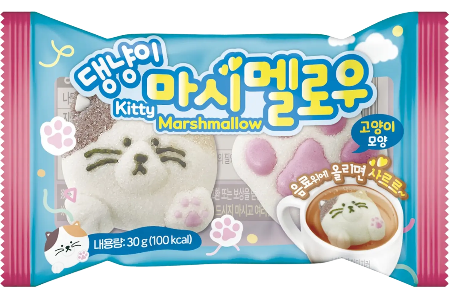 Yum'z Bites - Kitty Marshmallow 6x30g