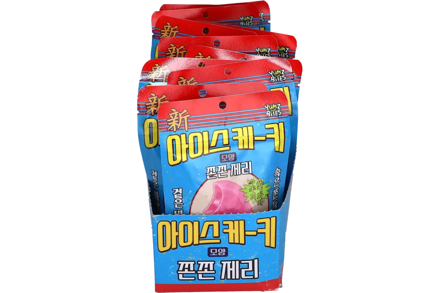 Yum'z Bites  - Ice Bar Shape Strawberry Crunch Jelly 10x40g