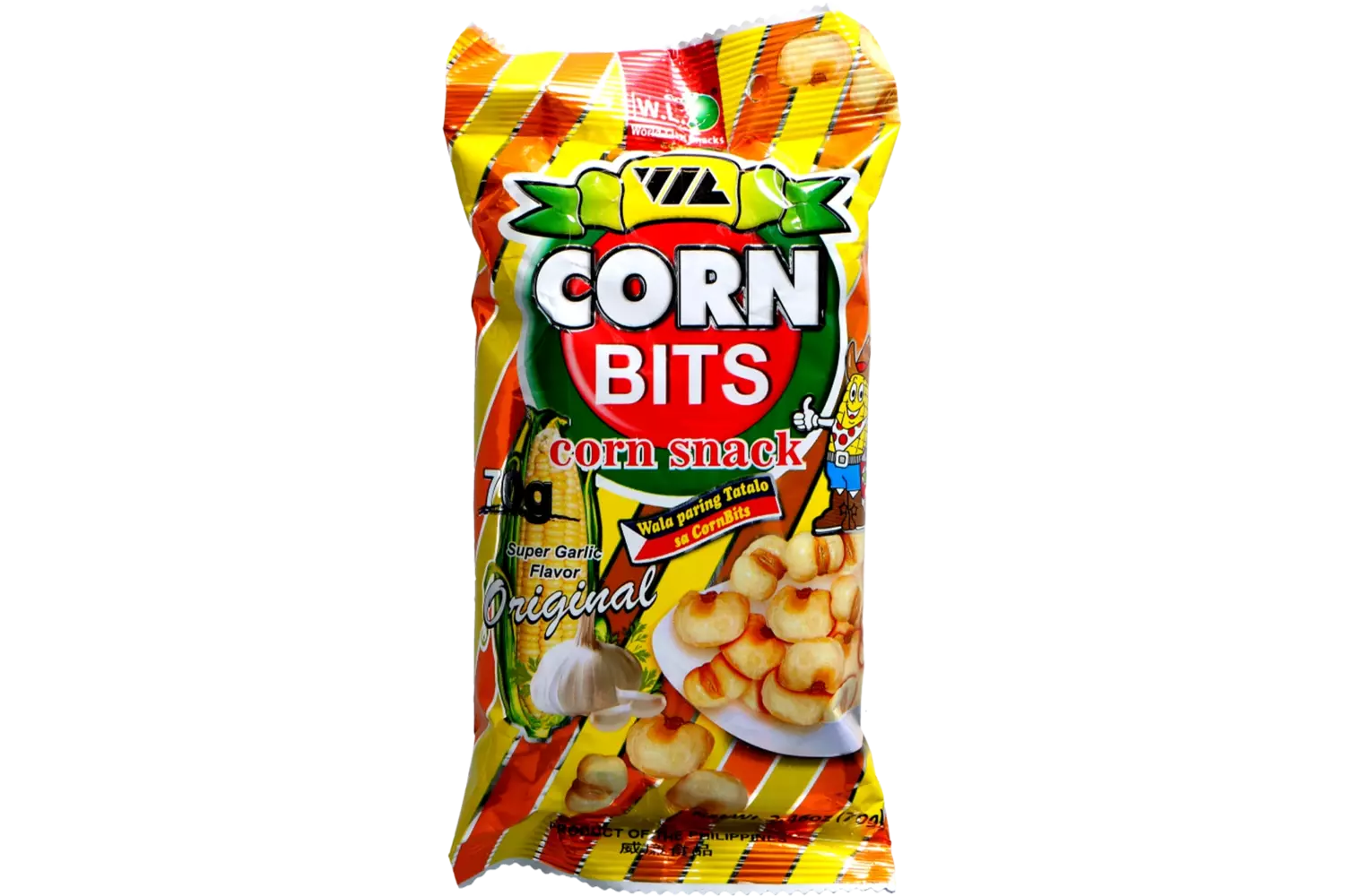 W.L. - Corn Bits Original Super Garlic Flavor 70g