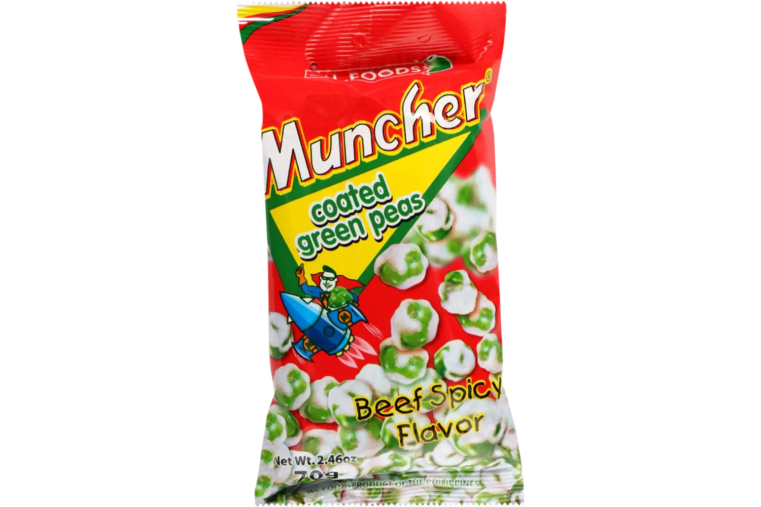 W.L. - Muncher Coated Green Peas Spicy Beef 70g