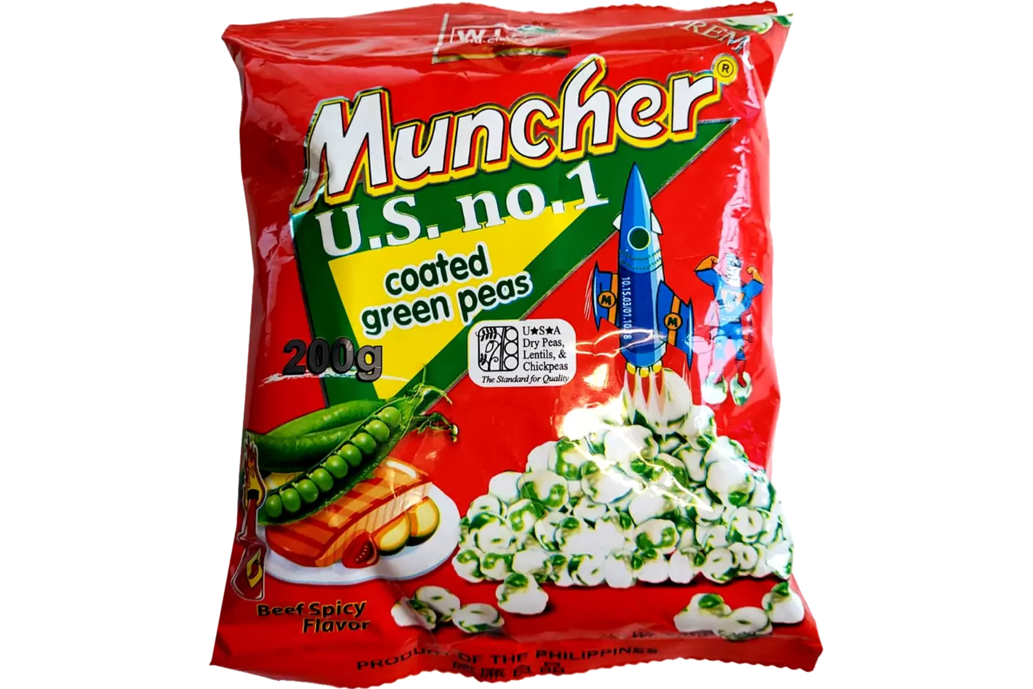 W.L. - Muncher Coated Green Peas Spicy Beef 200g