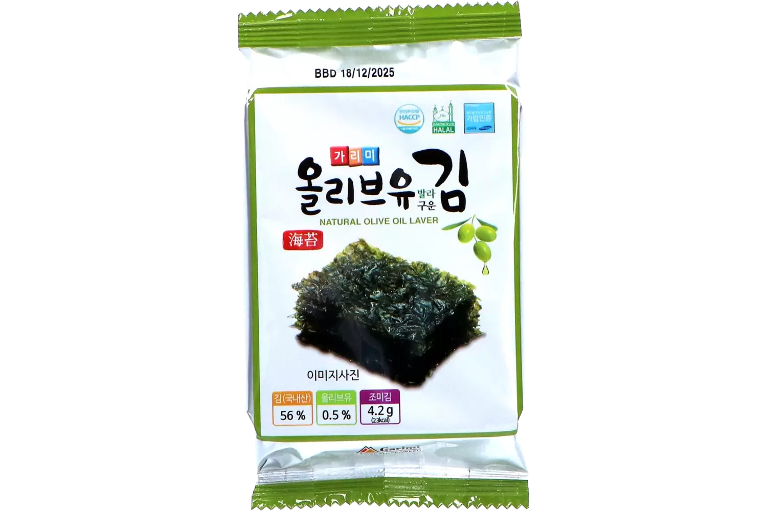 Garimi - Olive Oil Seaweed Snack 4.2g