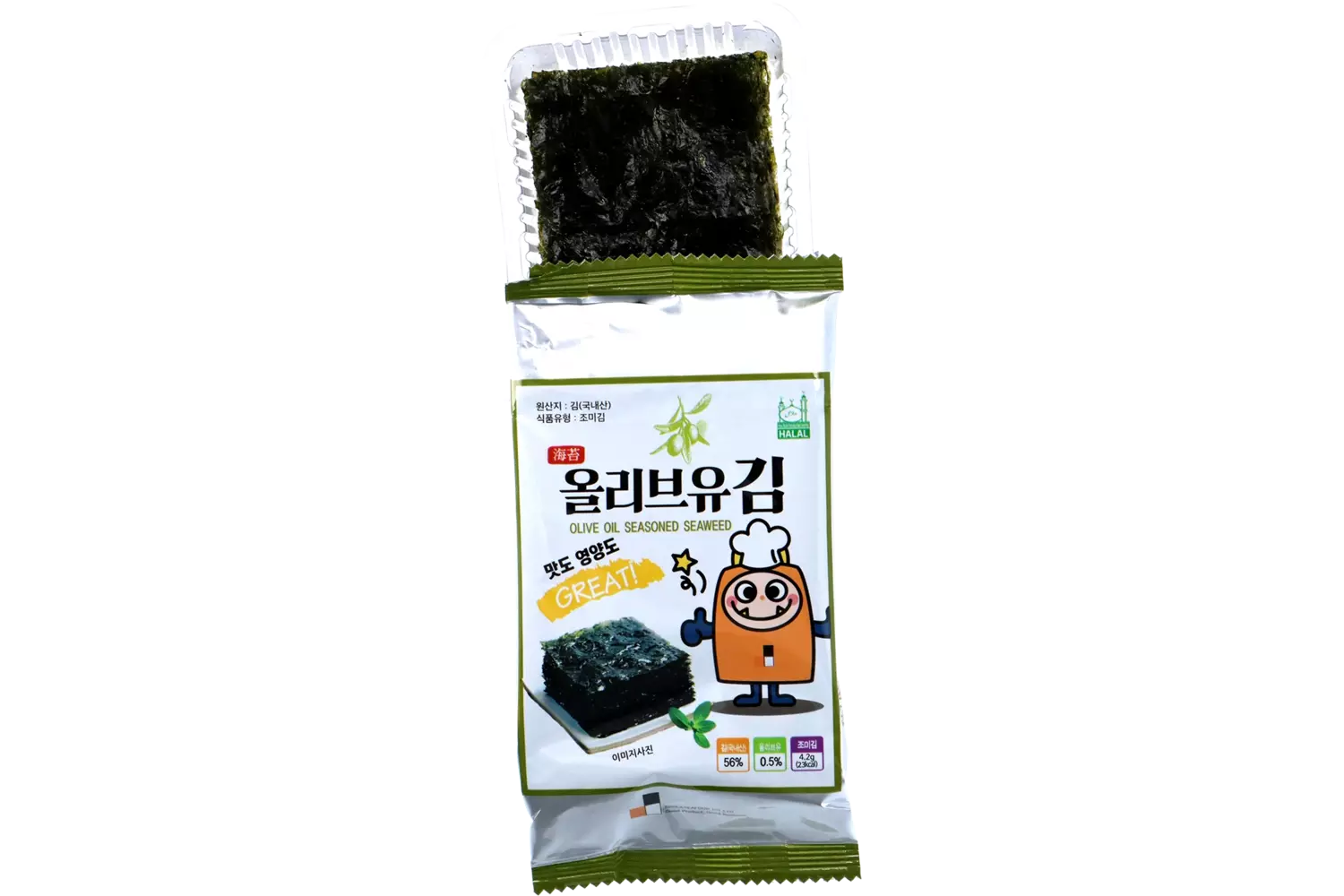Garimi - Olive Oil Seaweed Snack Character Design 4.2g