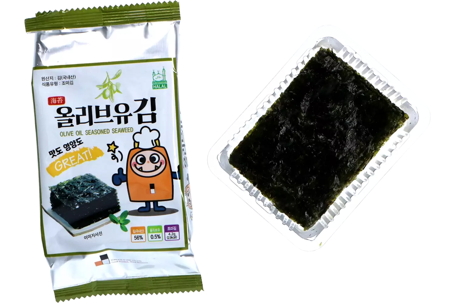 Garimi - Olive Oil Seaweed Snack Character Design 4.2g