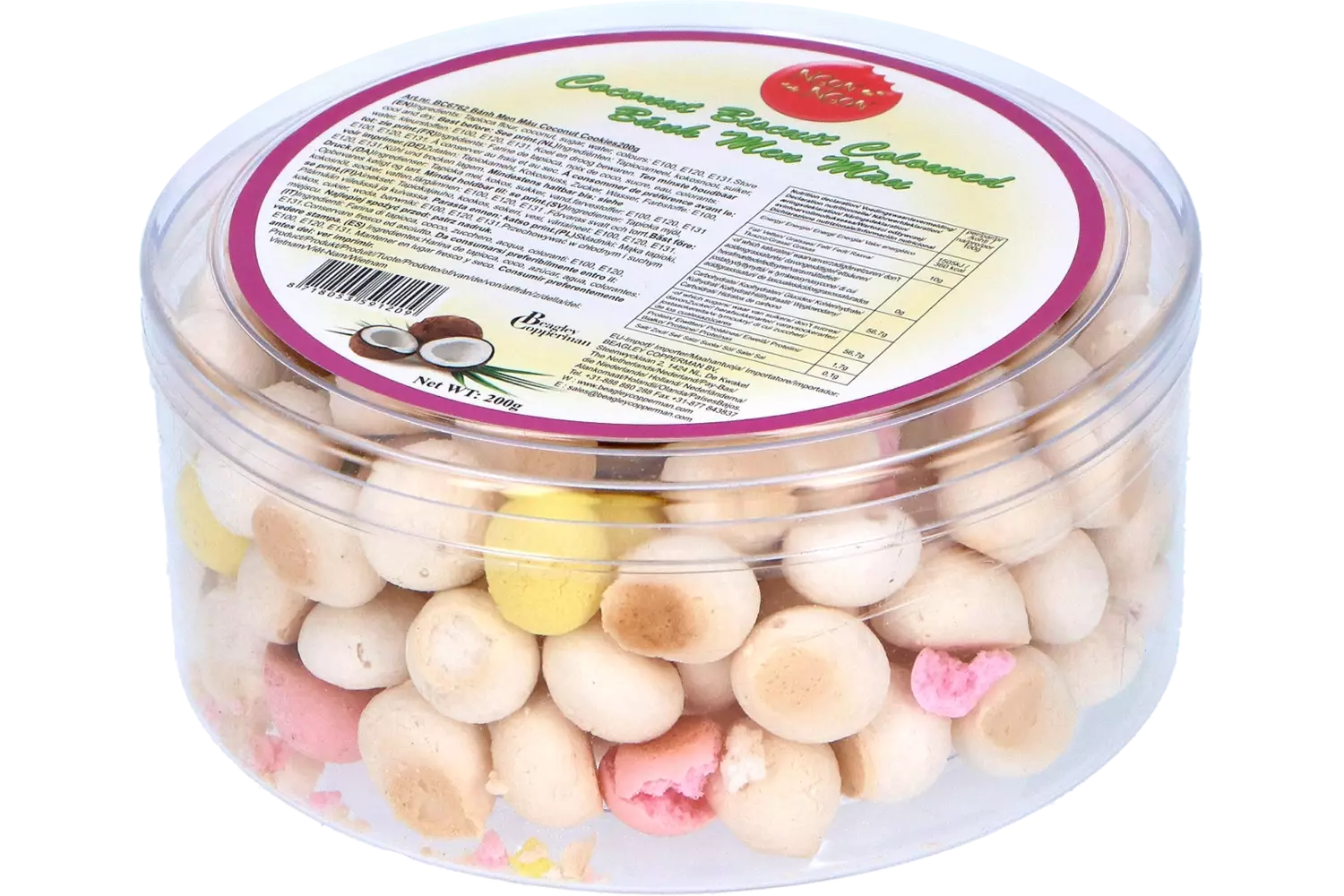 Ngon Ngon - Coconut Biscuit Colored 200g