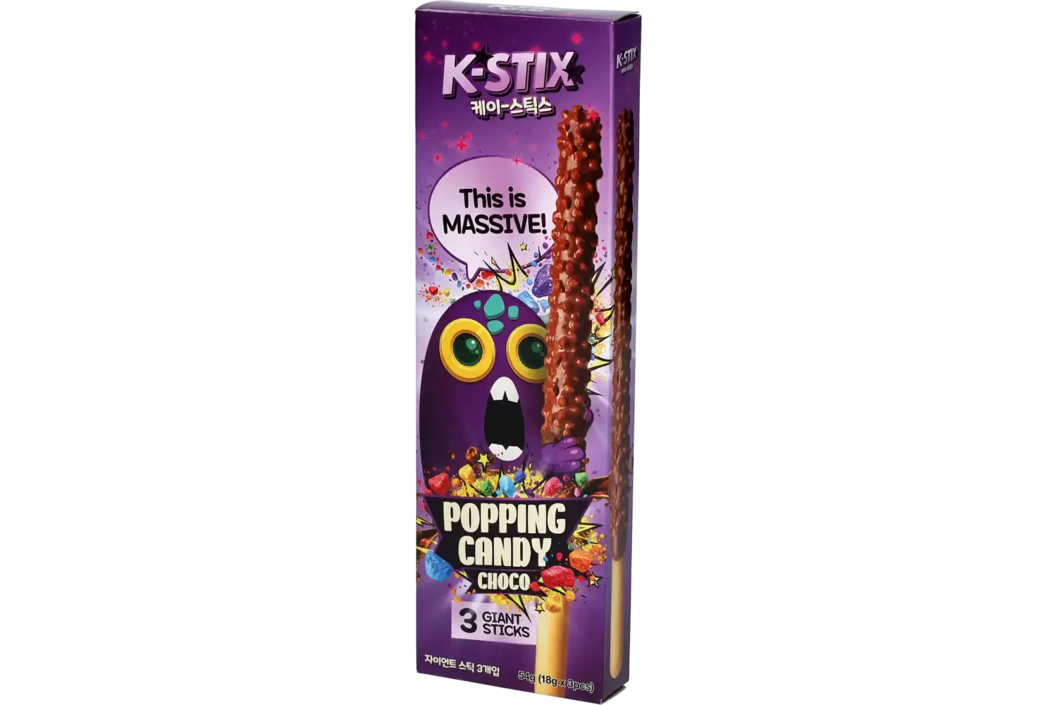 K-STIX - Popping Candy Choco Sticks 3x18g
