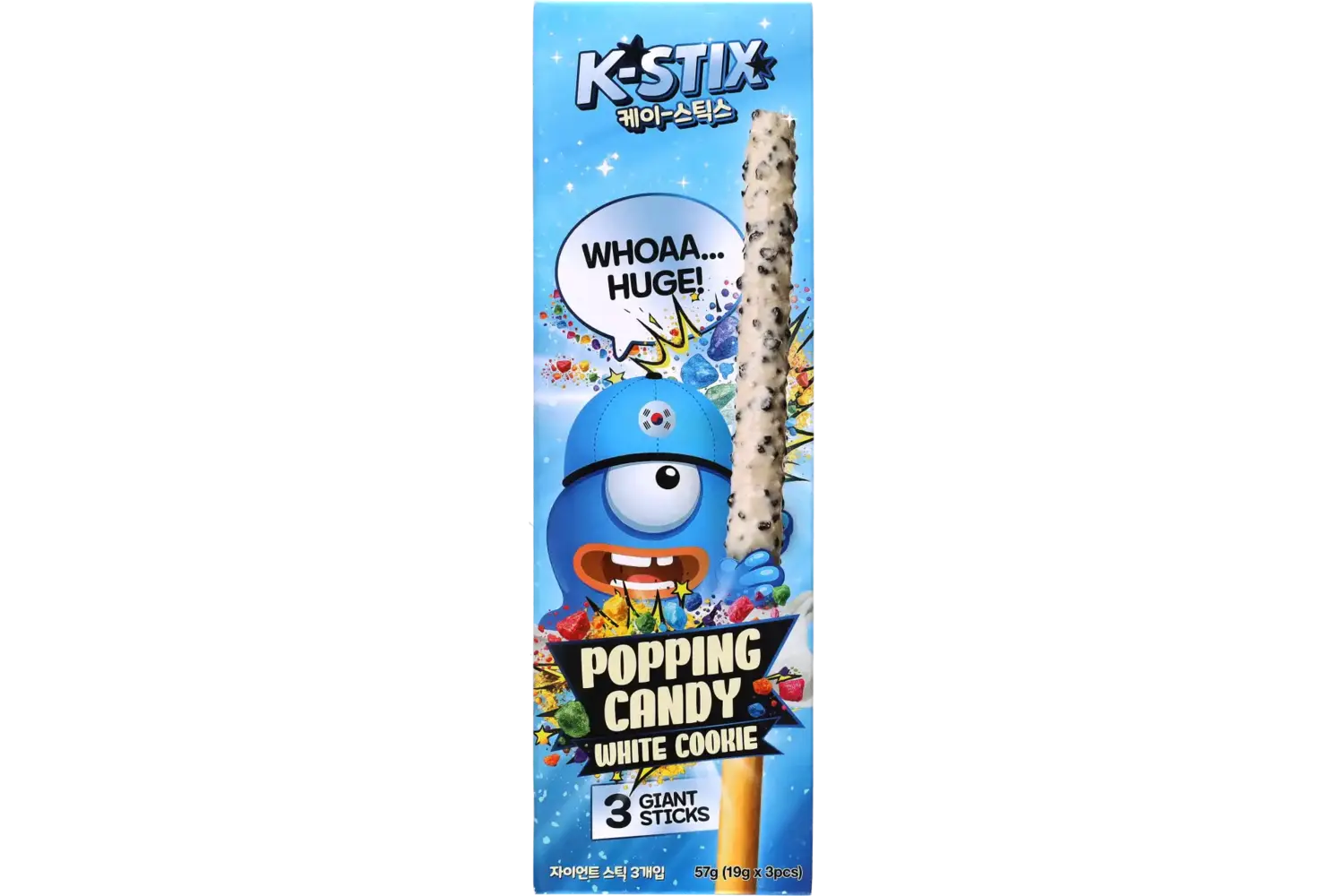 K-STIX - Popping Candy White Choco Sticks 3x19g