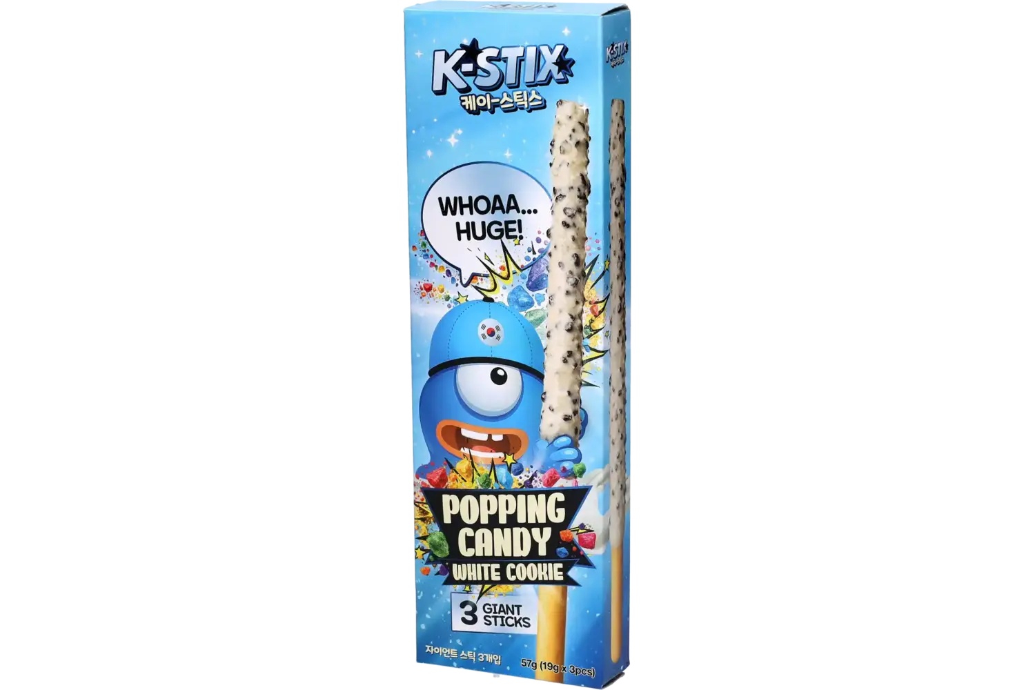 K-STIX - Popping Candy White Choco Sticks 3x19g