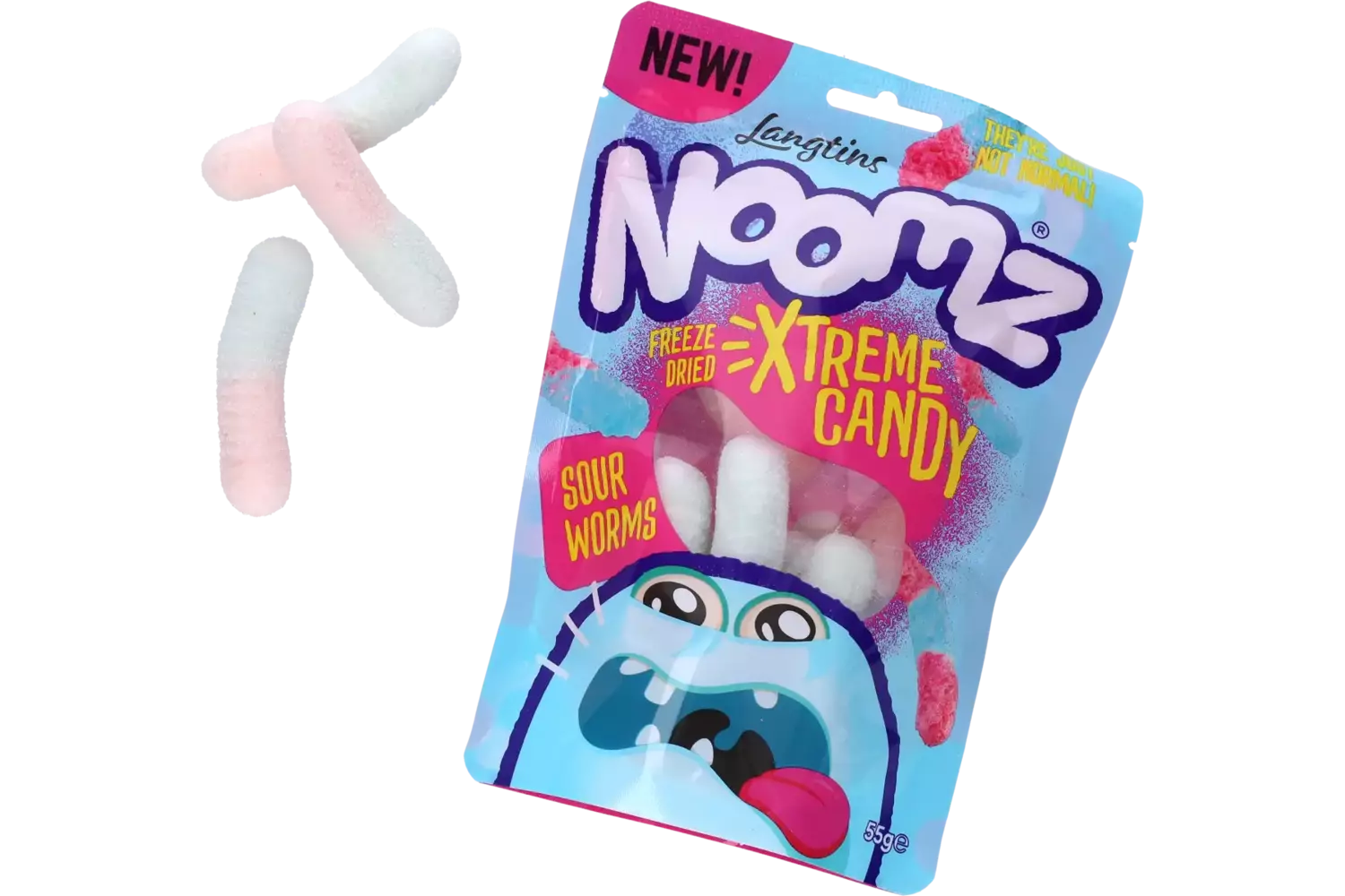 Noomz - Freeze Dried Sweets Sour Worms 55g