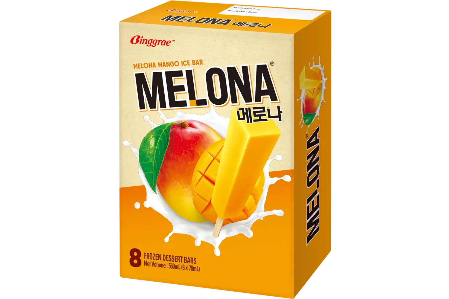 Melona - Ice Bar Mango 8x70ml