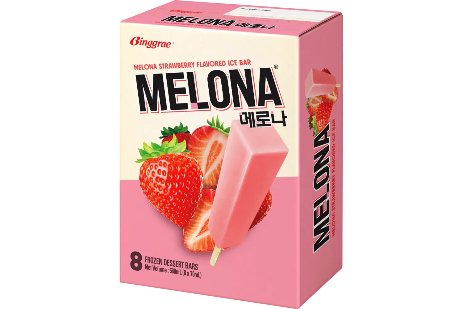 Melona - Ice Bar Strawberry 8x70ml