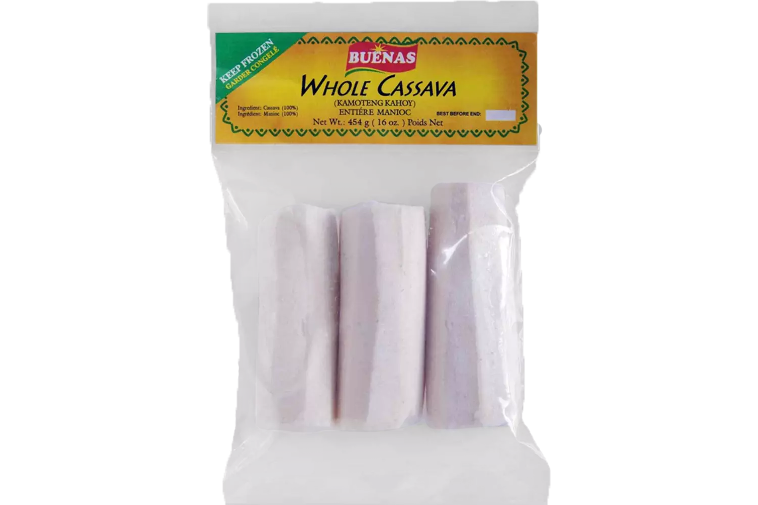 Buenas - Whole Peeled Cassava 454g