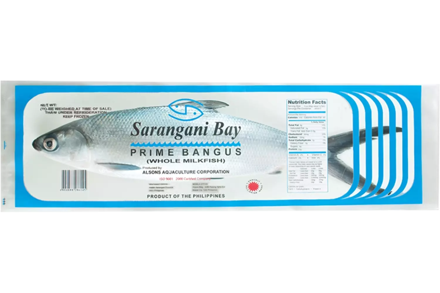 Sarangani - Fresh Frozen Whole Milkfish 8kg