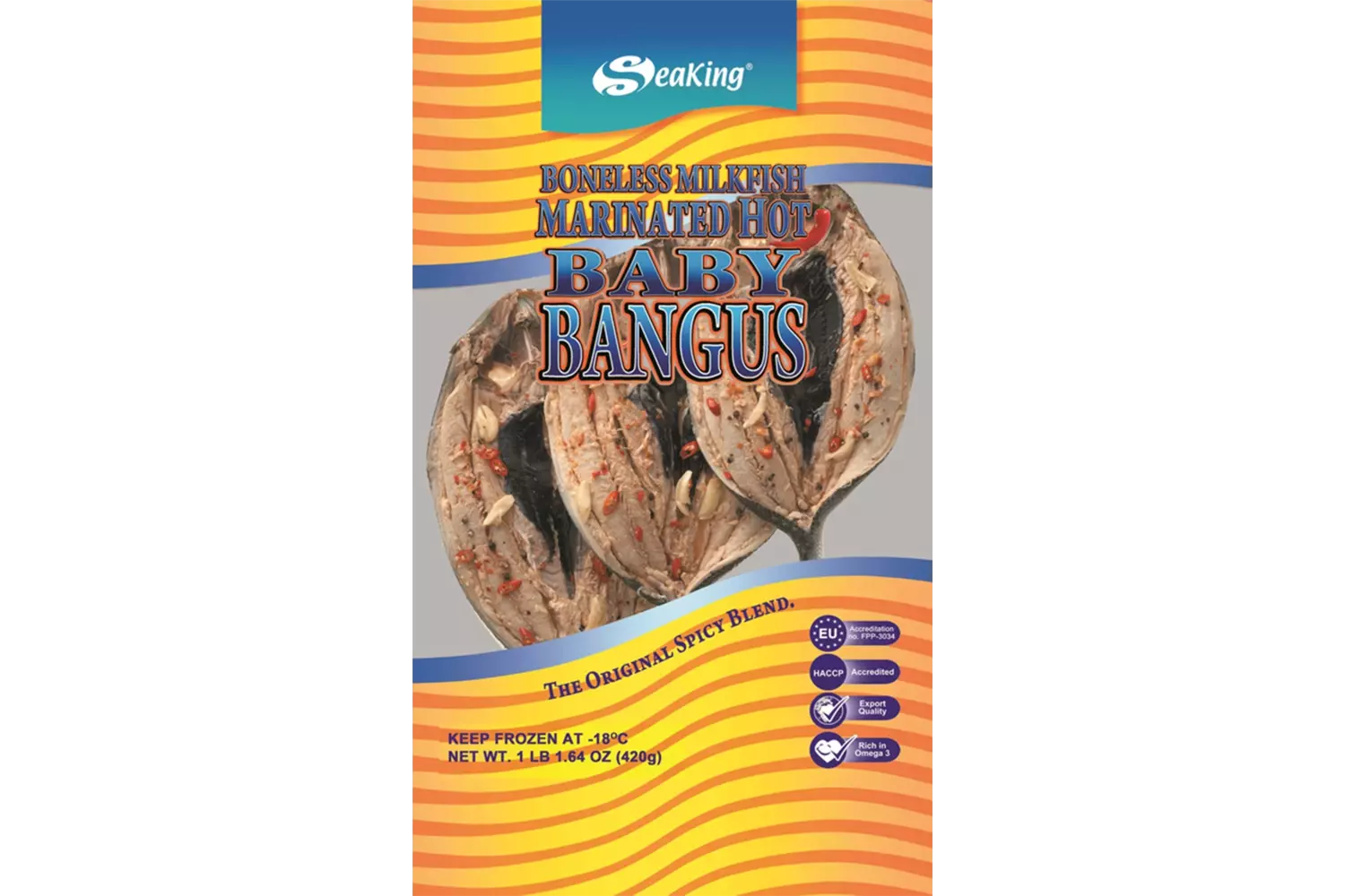 Seaking - Boneless Baby Milkfish Bangus Marinated Hot 420g