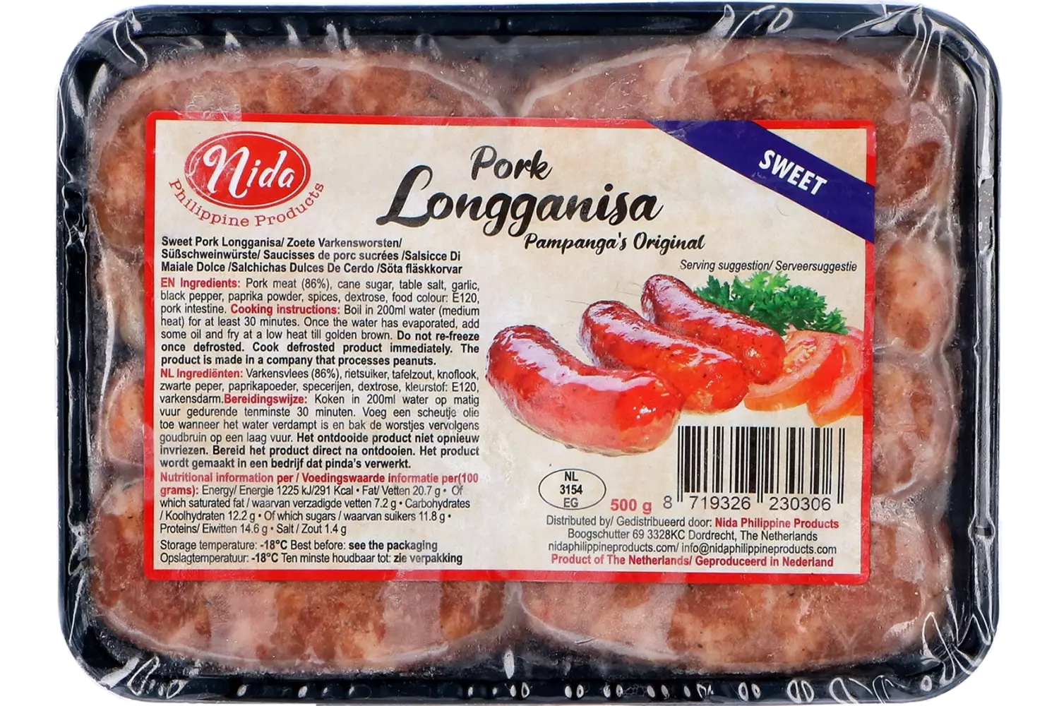 Nida - Longganise Pork Sweet 500g