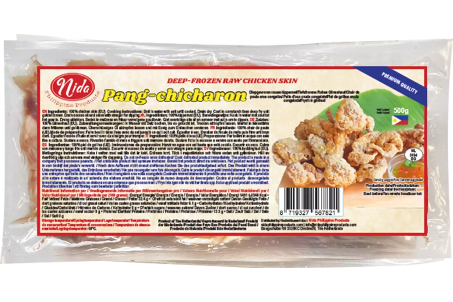Nida - Pang Chicaron Chicken Skin 500g