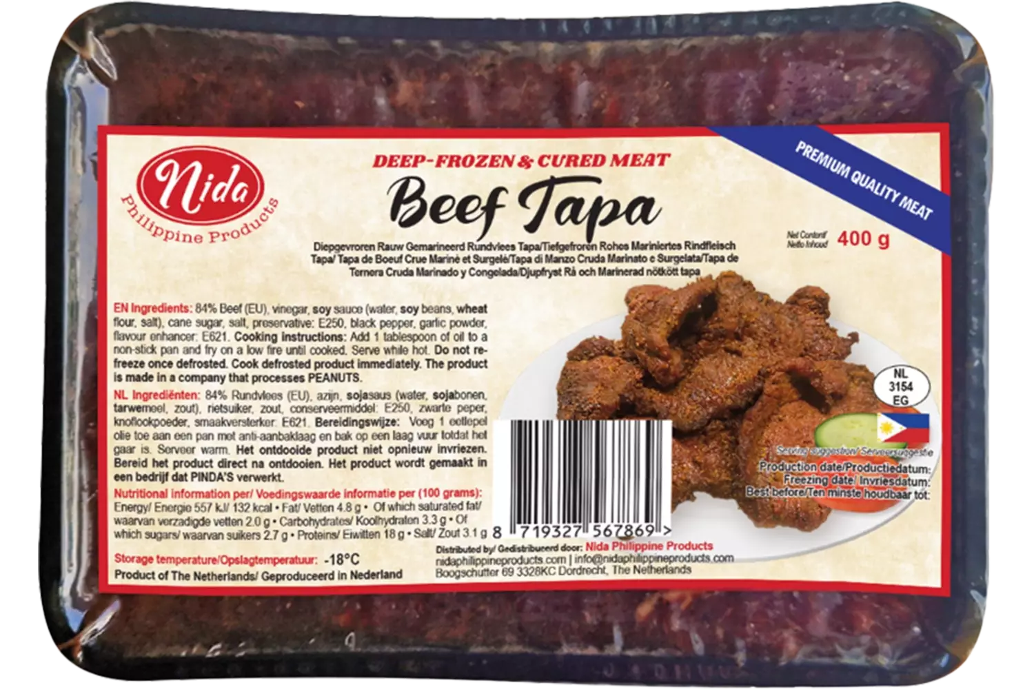 Nida - Beef Tapa 400g