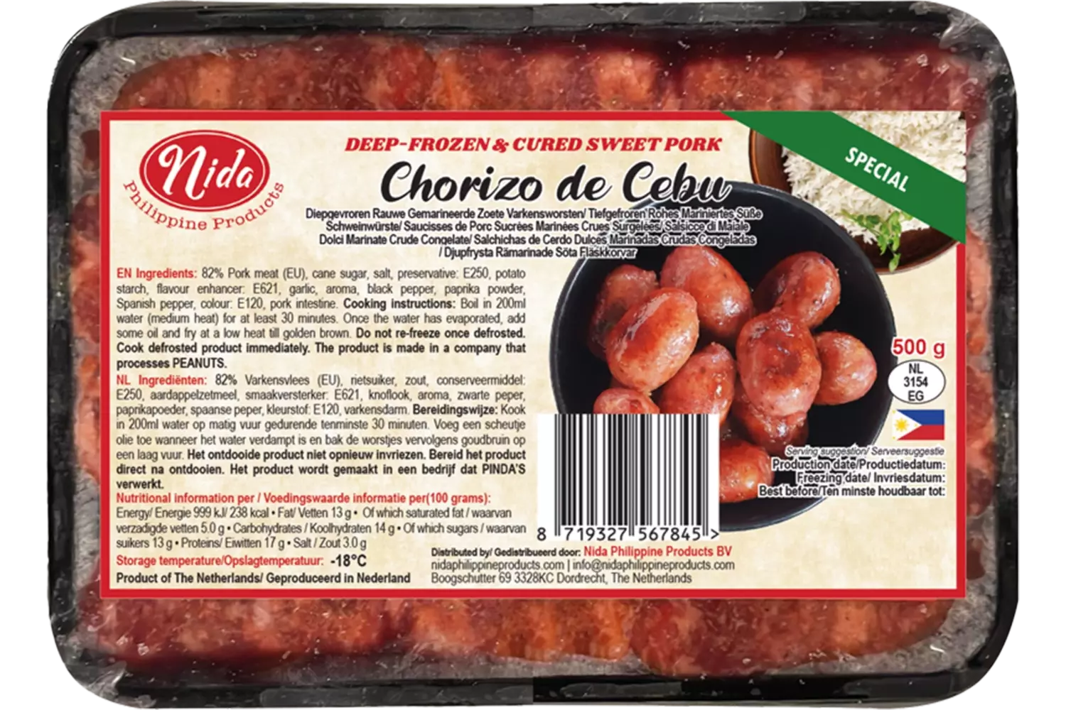 Nida - Chorizo de Cebu 500g