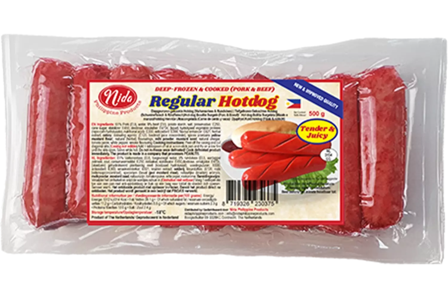 Nida - Hotdog Regular Size 500g