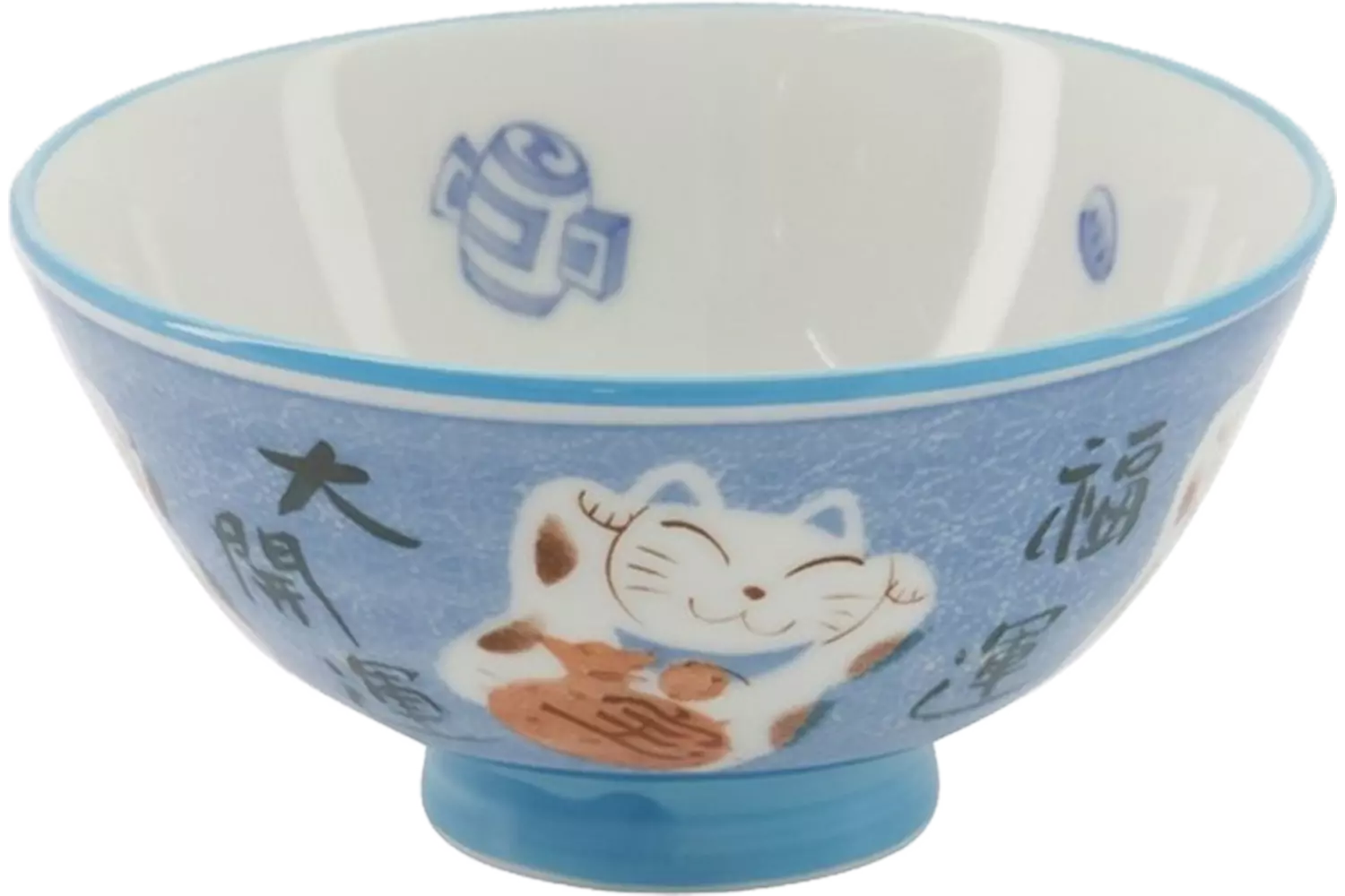 Tokyo Design Studio - Kawaii Bowl Lucky Cat Blue 300ml