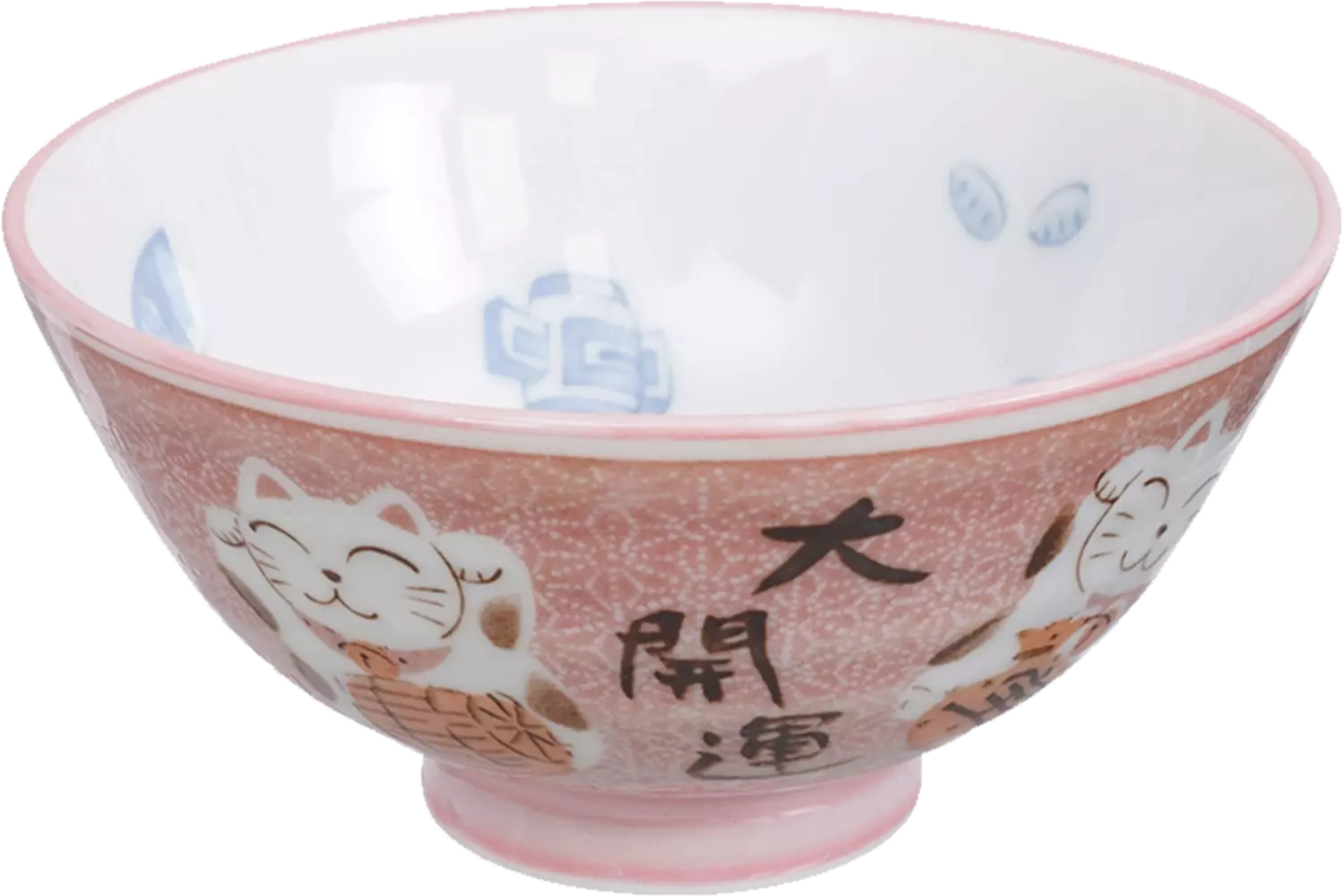 Tokyo Design Studio - Kawaii Bowl Lucky Cat Pink 300ml
