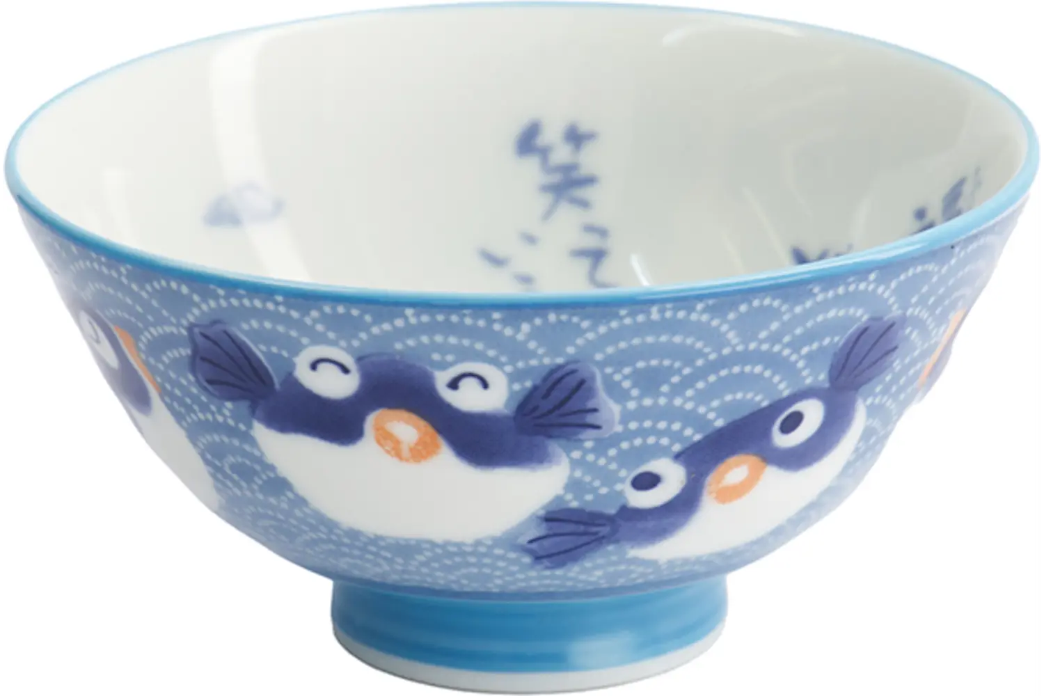 Tokyo Design Studio - Kawaii Rice Bowl Fugu Blue 11.3x5.8cm 300ml