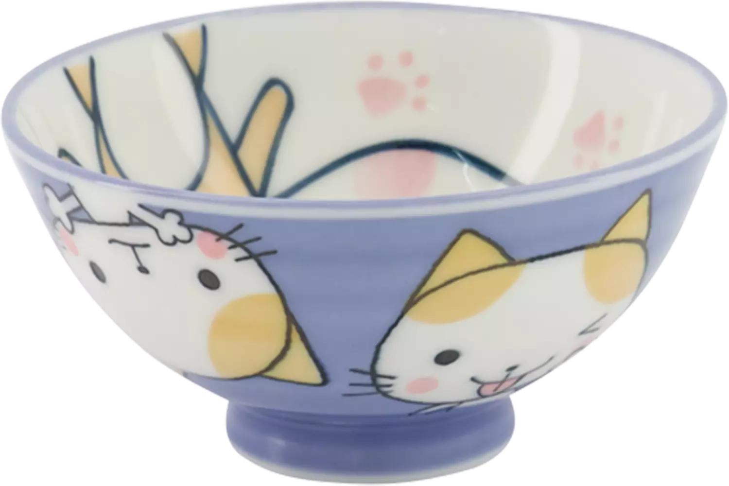 Tokyo Design Studio - Kawaii Bowl Rice Cat Blue 200ml