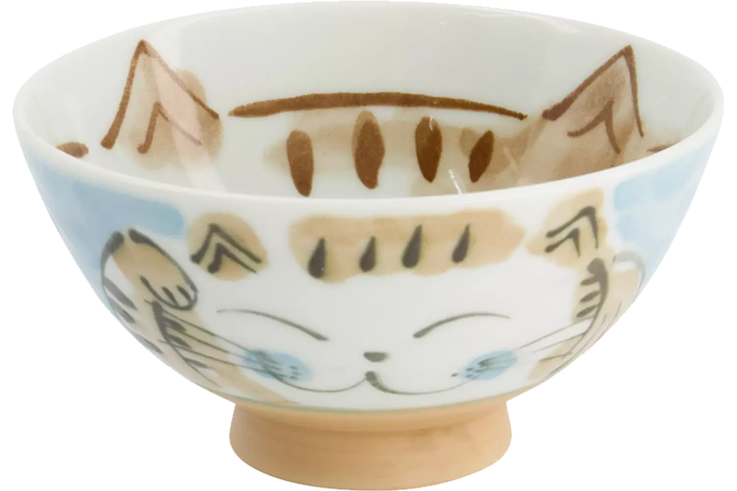 Tokyo Design Studio - Kawaii Bowl Rice Fuku Cat Blue 300ml