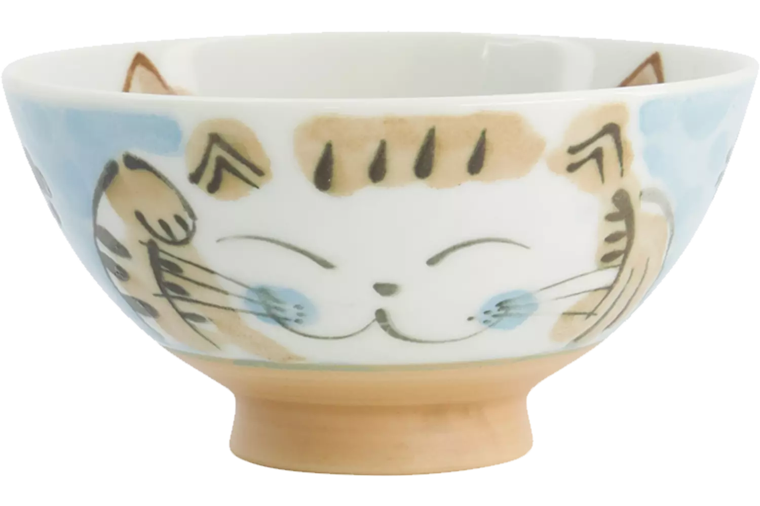 Tokyo Design Studio - Kawaii Bowl Rice Fuku Cat Blue 300ml