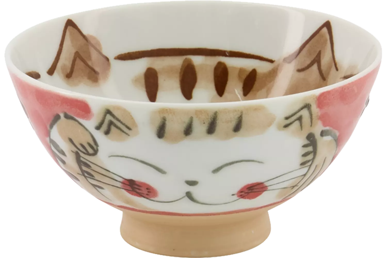 Tokyo Design Studio - Kawaii Bowl Rice Fuku Cat Red 300ml