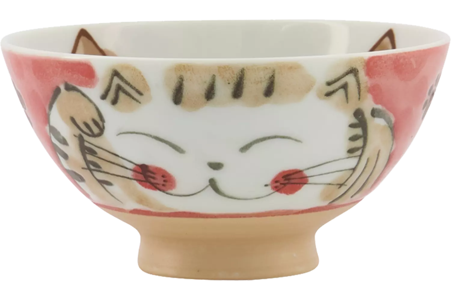 Tokyo Design Studio - Kawaii Bowl Rice Fuku Cat Red 300ml