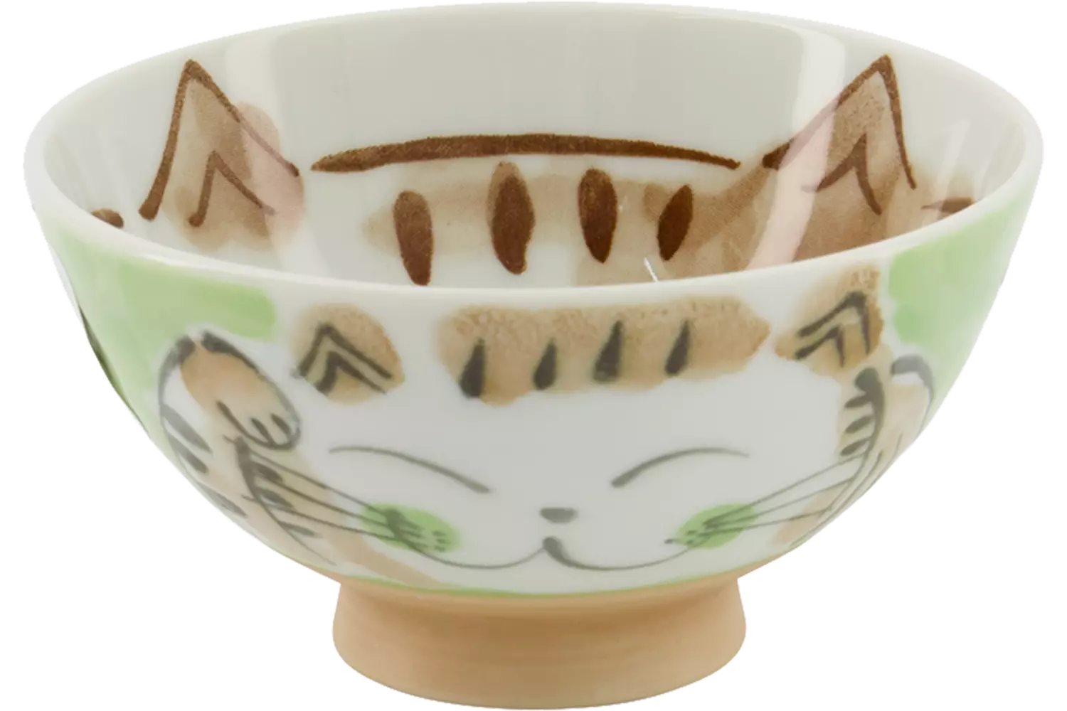 Tokyo Design Studio - Kawaii Bowl Rice Fuku Cat Green 300ml