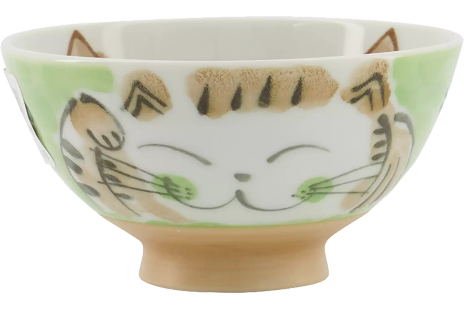 Tokyo Design Studio - Kawaii Bowl Rice Fuku Cat Green 300ml